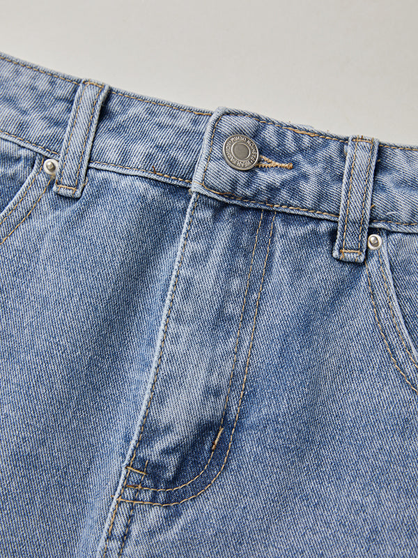 Vintage Blue Micro Denim Skirts