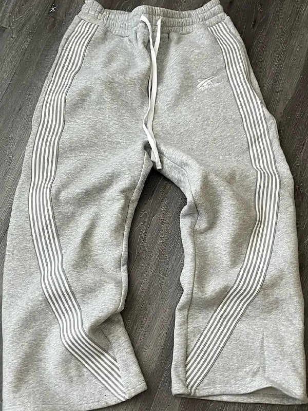 Vintage Solid Print Sweatpants