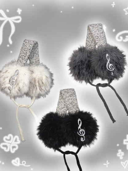 Y2K Musical Note Plush Cold-proof Earmuff