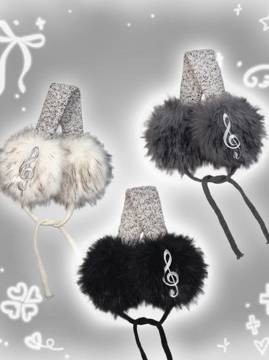Y2K Musical Note Plush Cold-proof Earmuff