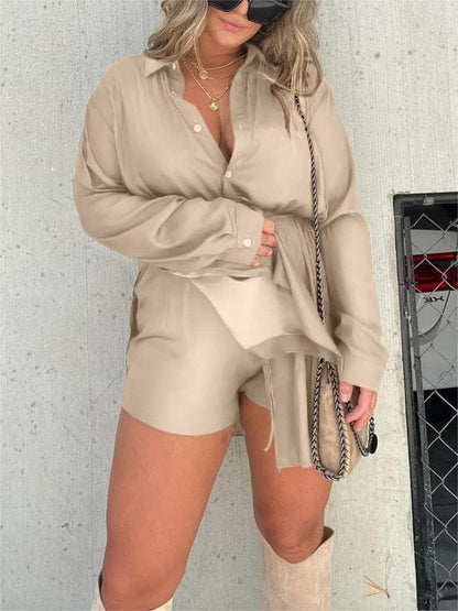 Olwen - Camisa larga y pantalón corto - Estilo chic y moderno - Ideal para verano