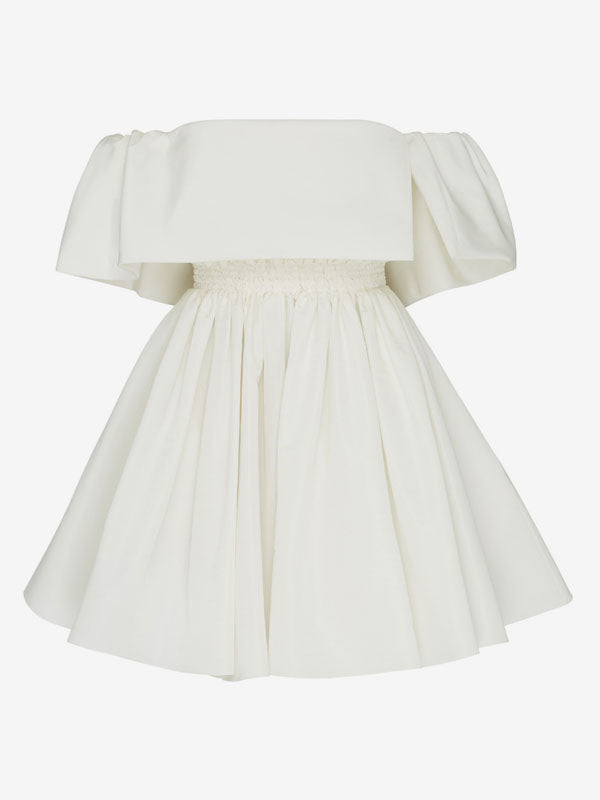 Short Party Dresses White Off The Shoulder Semi Formal Mini Dress