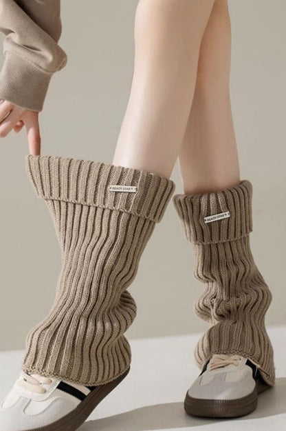 Chunky Knit Foldover Y2K Leg Warmers