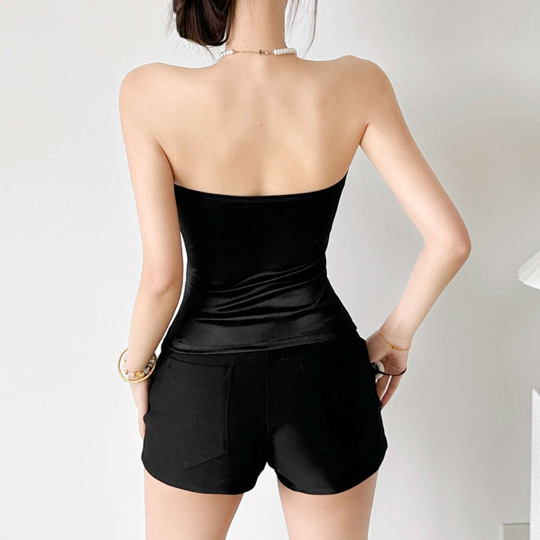 Flower applique beaded tube top  | Festival Outfits Women