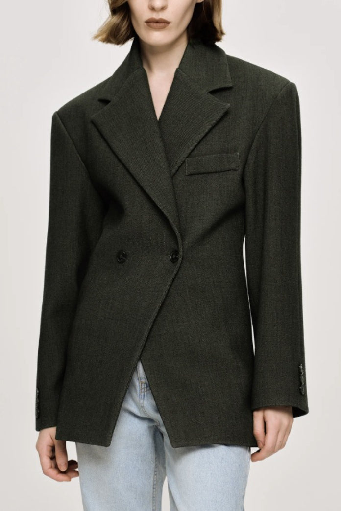 Elevated Relaxed Notch Lapel Blazer