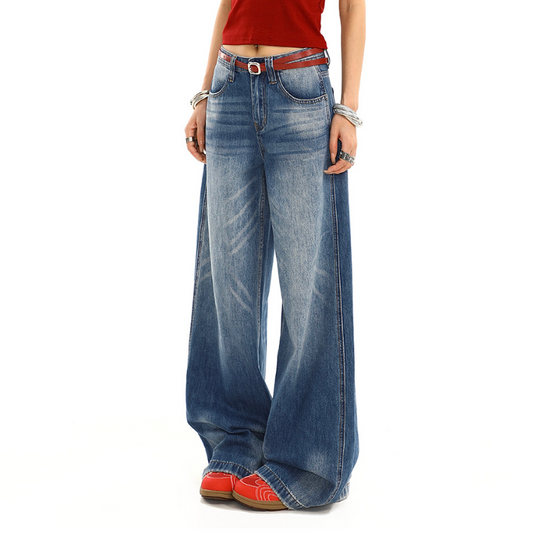 Gradient ripped low rise wide leg | Baggy Low Rise Jeans  | Festival Outfits Women