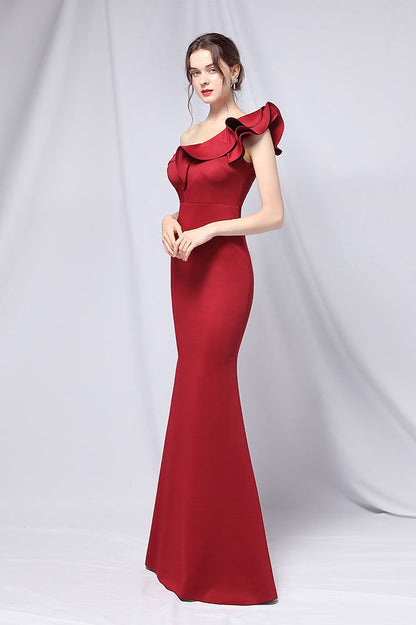 Off Shoulder Mermaid Maxi Party Dress