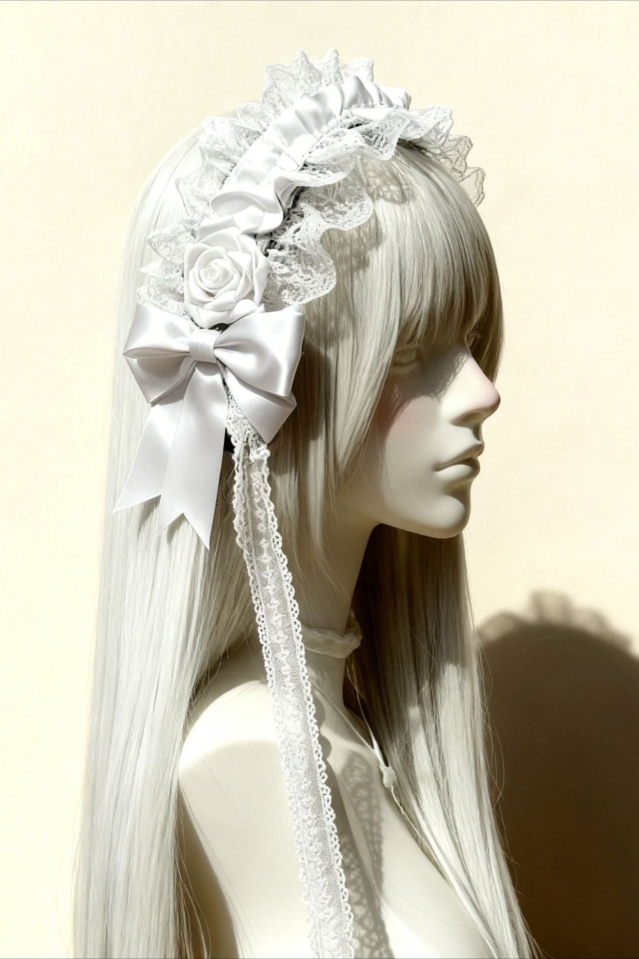 Gothic Dark Rose Lace Hair ACCS