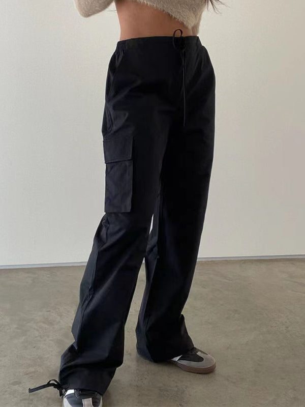 Pocket Drawstring Cargo Pants