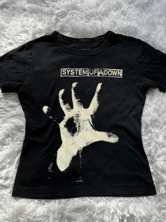 Grunge Retro Distressed Heavy Cotton T-shirt