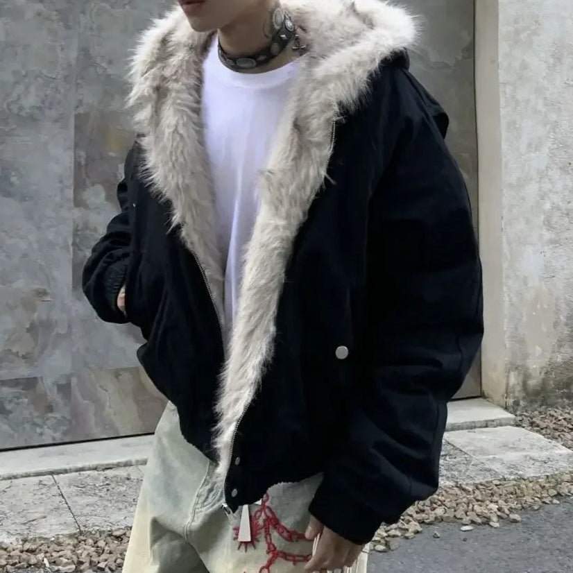 Plush Lined Oversized Jacket