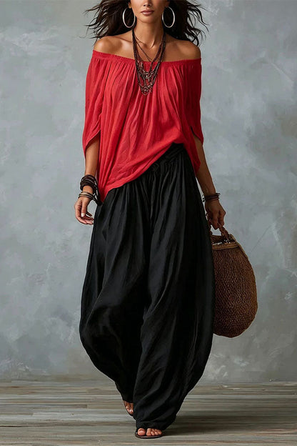 Elena Boho Chic Two-Piece Set