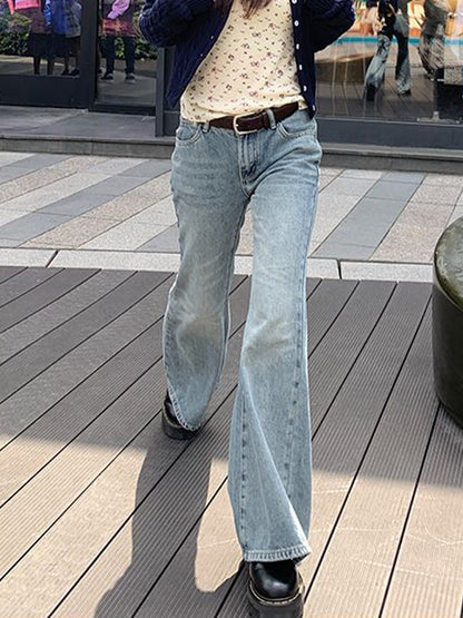 Light Washed High Rise Flare Jeans