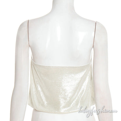 Ruched solid backless tube top