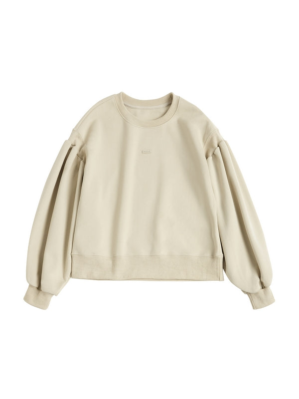 Solid Color Label Embellished Oversized Hoodie