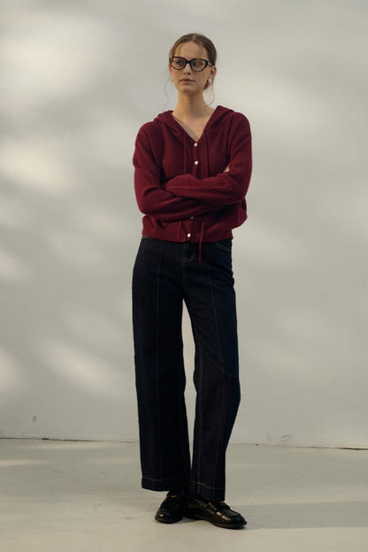 Cropped Single Breasted Cardigan