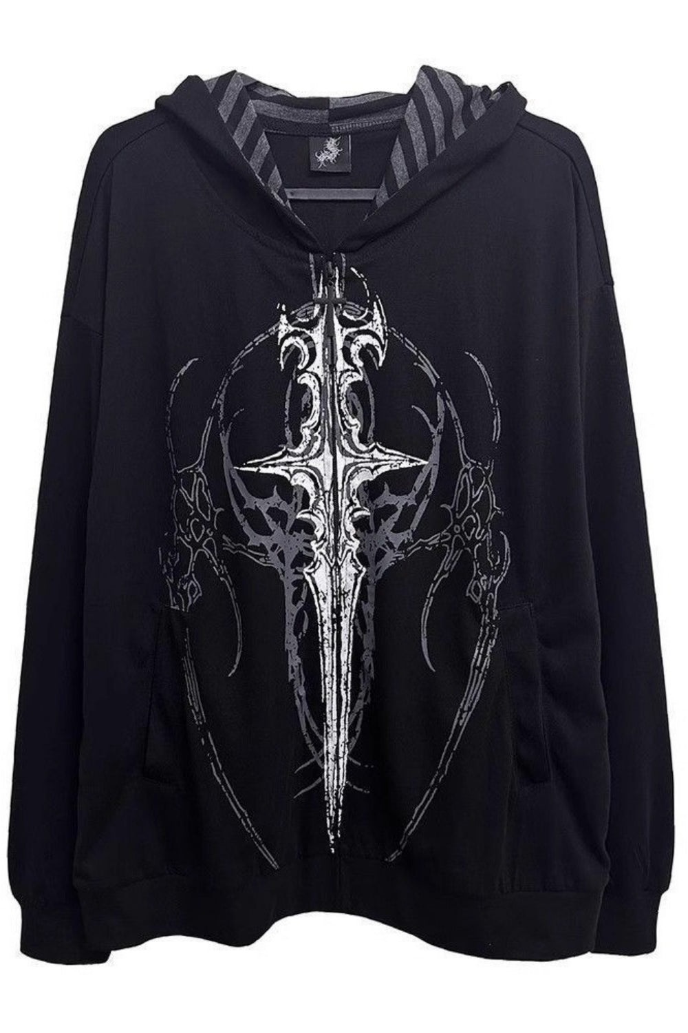 Unisex Y2K Japanese Dark Streetwear Thin Hooded Coat