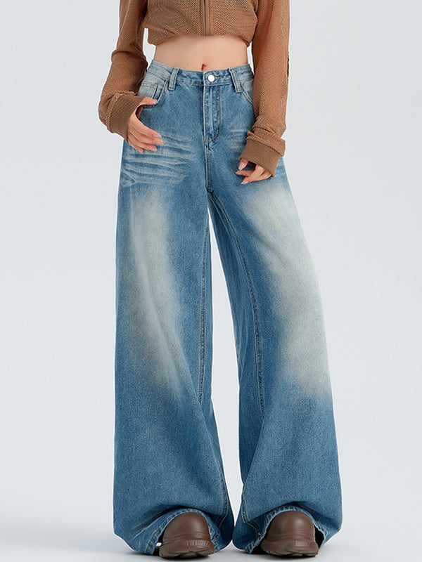 Loose Wide-Legged Straight Fit Boyfriend Jeans