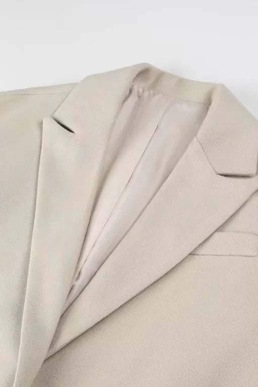 Tassel Accent Extended Length Overcoat