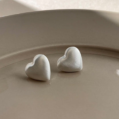 Brushed Matte Geometric Minimalist Stud Earrings