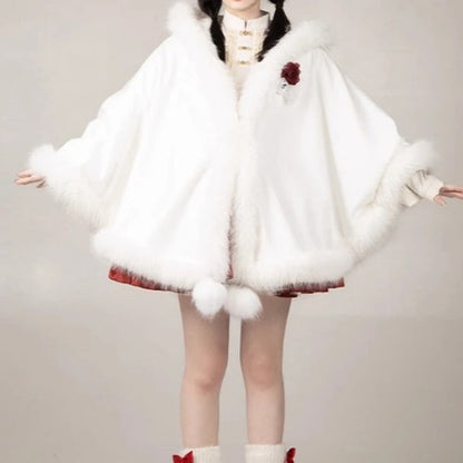 Short Hooded Cardigan Cloak