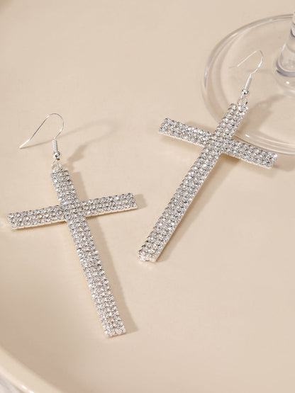Gothic Exaggerated Full Diamond Earrings