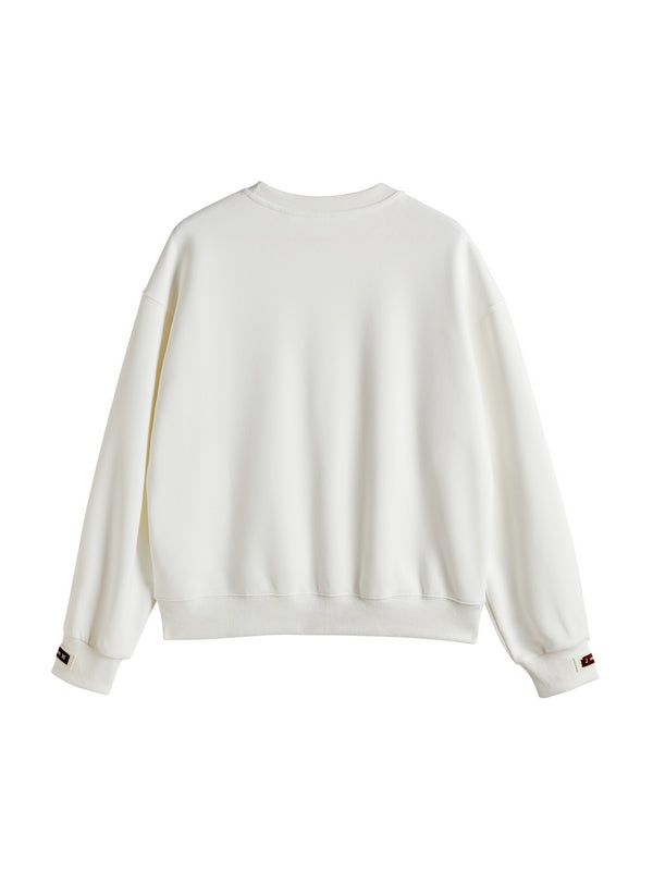 Solid Color Sleeve Embellished Oversized Hoodie
