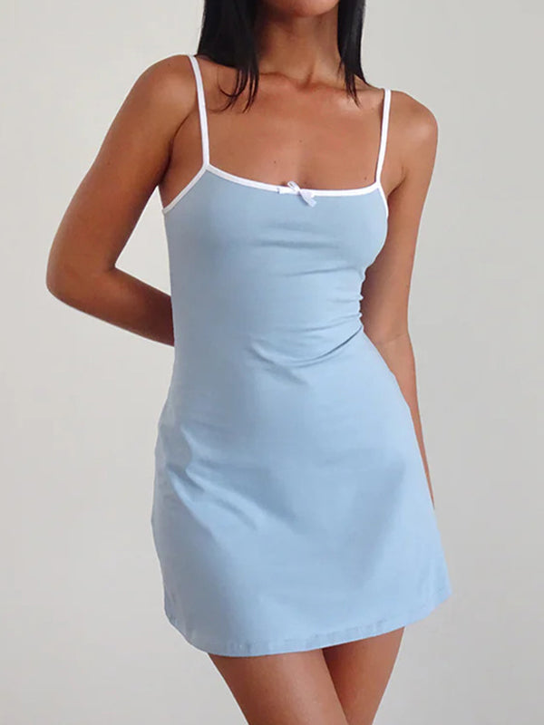 Sexy Bow Tie Mini Dress
