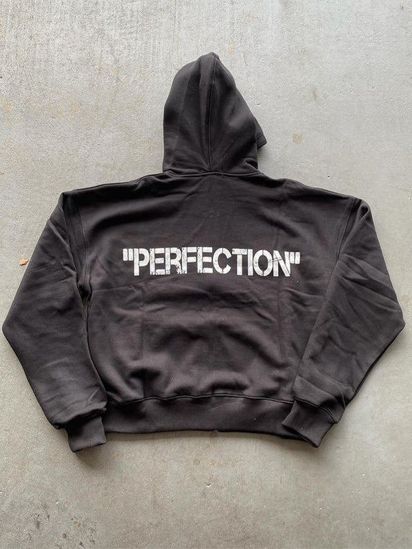 Lettering Oversized Long Sleeve Hoodie