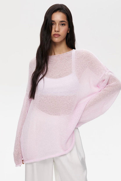 Lightweight Hollow Knit Sweater