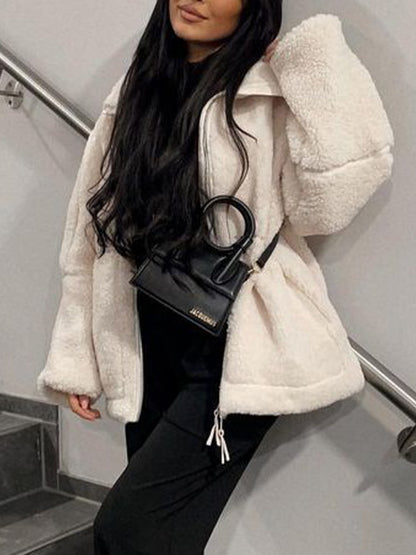 Lambswool polar fleece vintage jacket