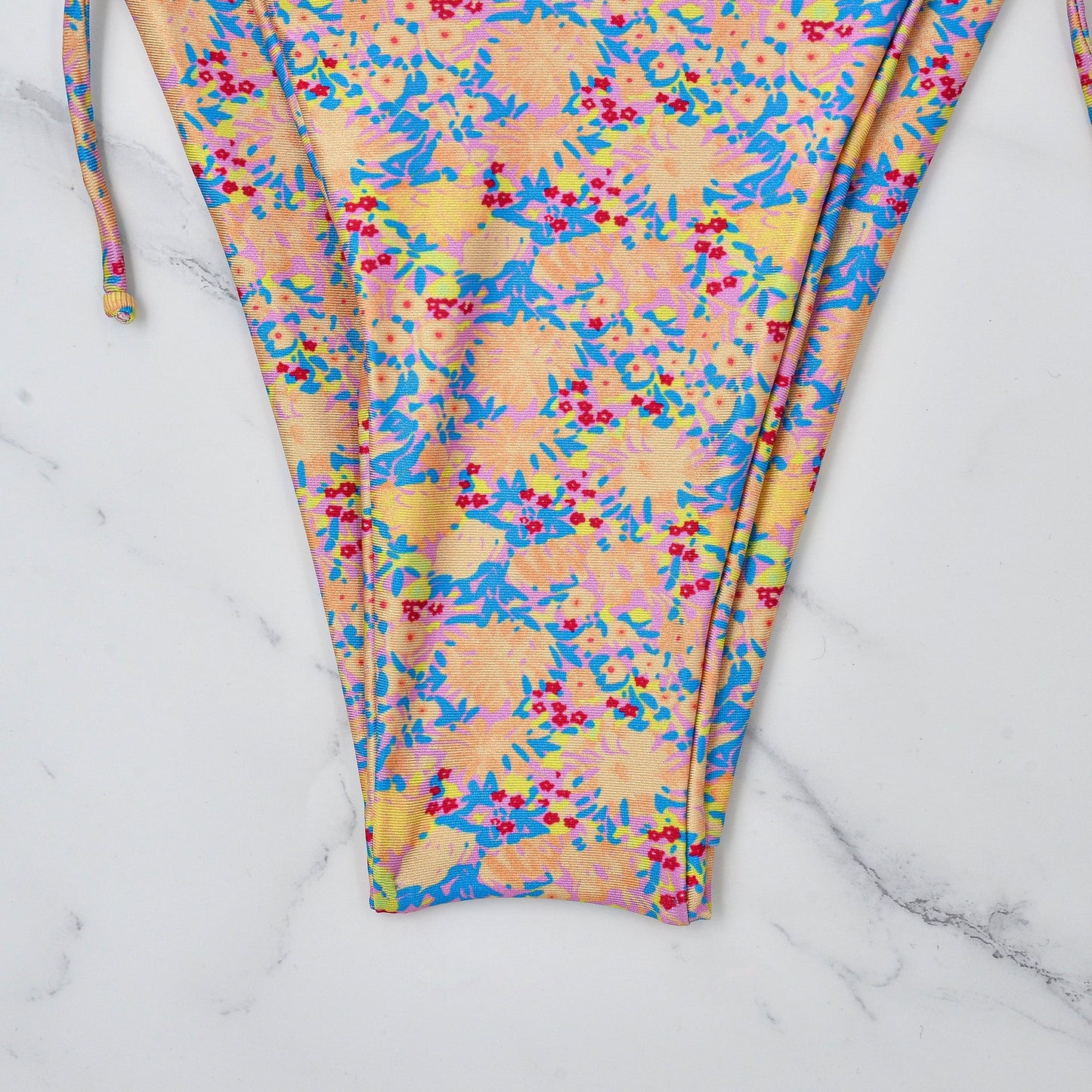 Golden Bloom Floral One-Piece Swimsuit