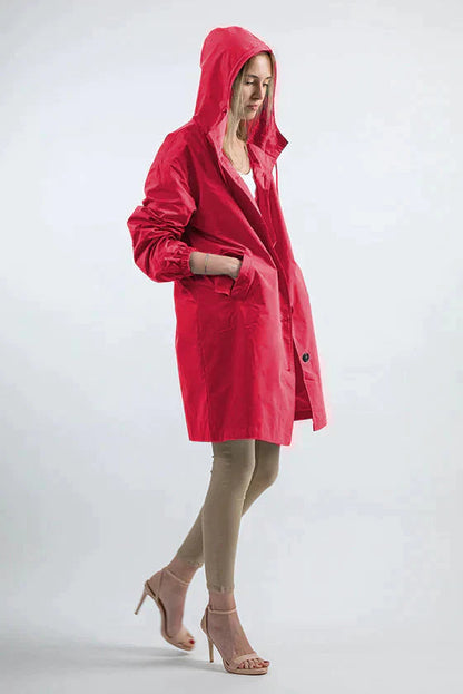 Chaqueta impermeable y transpirable con capucha para mujer | Ideal para actividades al aire libre