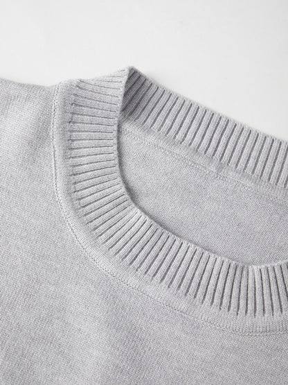 Flag Jacquard Crew Neck Pullover Sweater