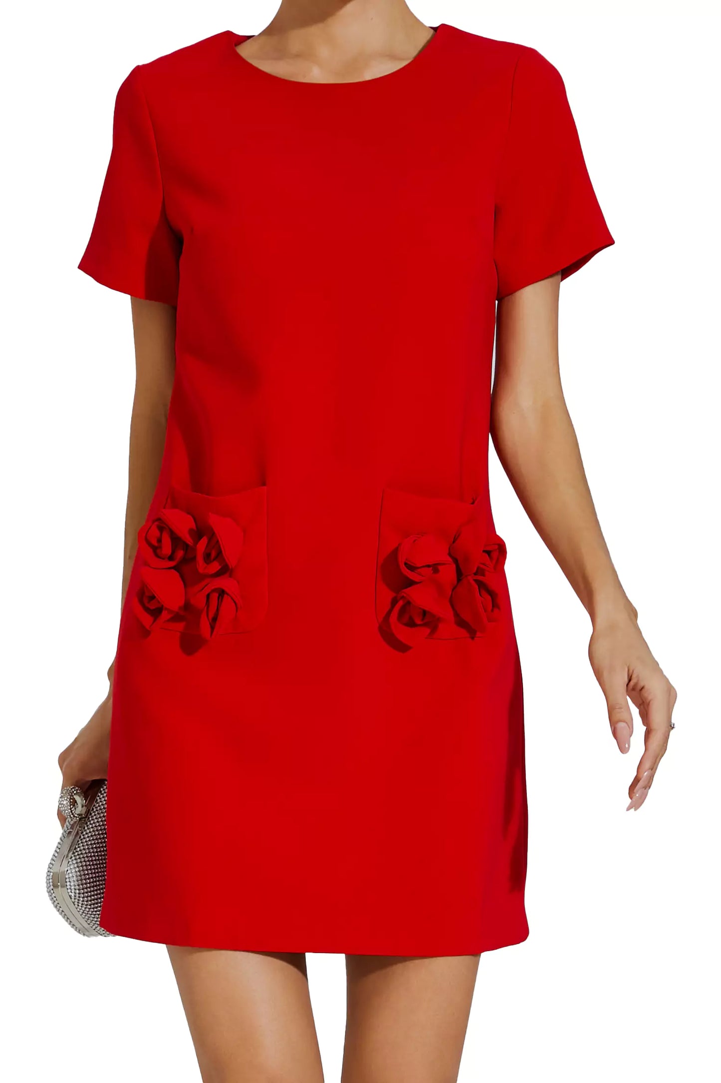 Zendaya Red Rose Mini Dress