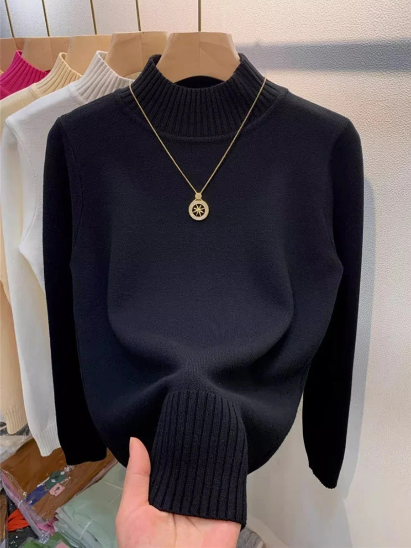 Suéter de cuello alto suave y transpirable para mujer | Ideal para otoño/invierno