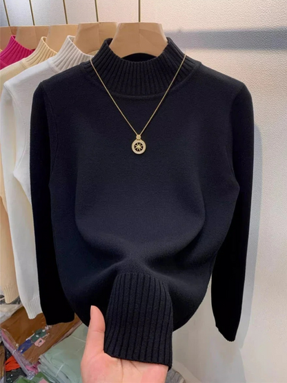 Suéter de cuello alto suave y transpirable para mujer | Ideal para otoño/invierno