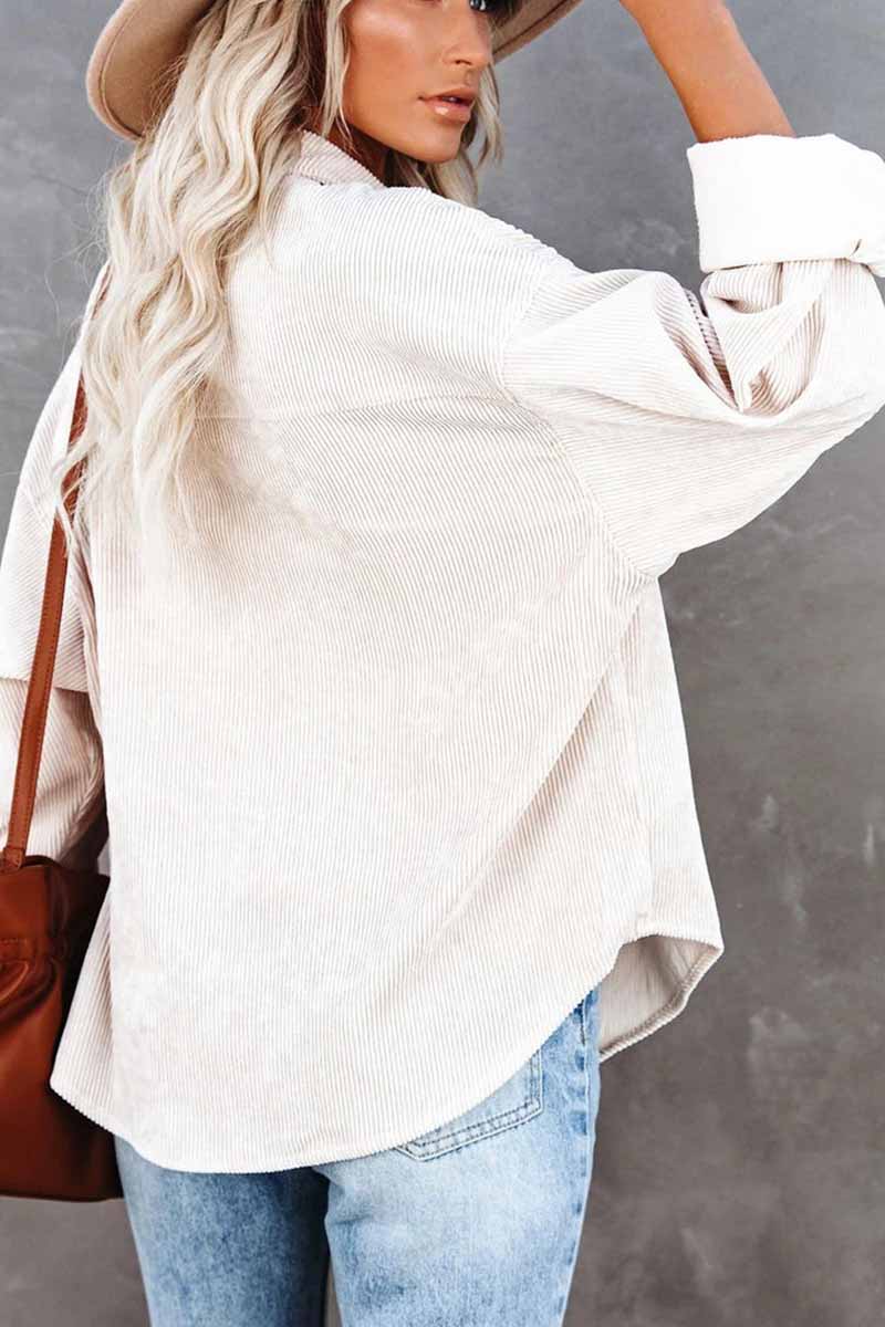 Solid Color Loose Pit Shirt Tops