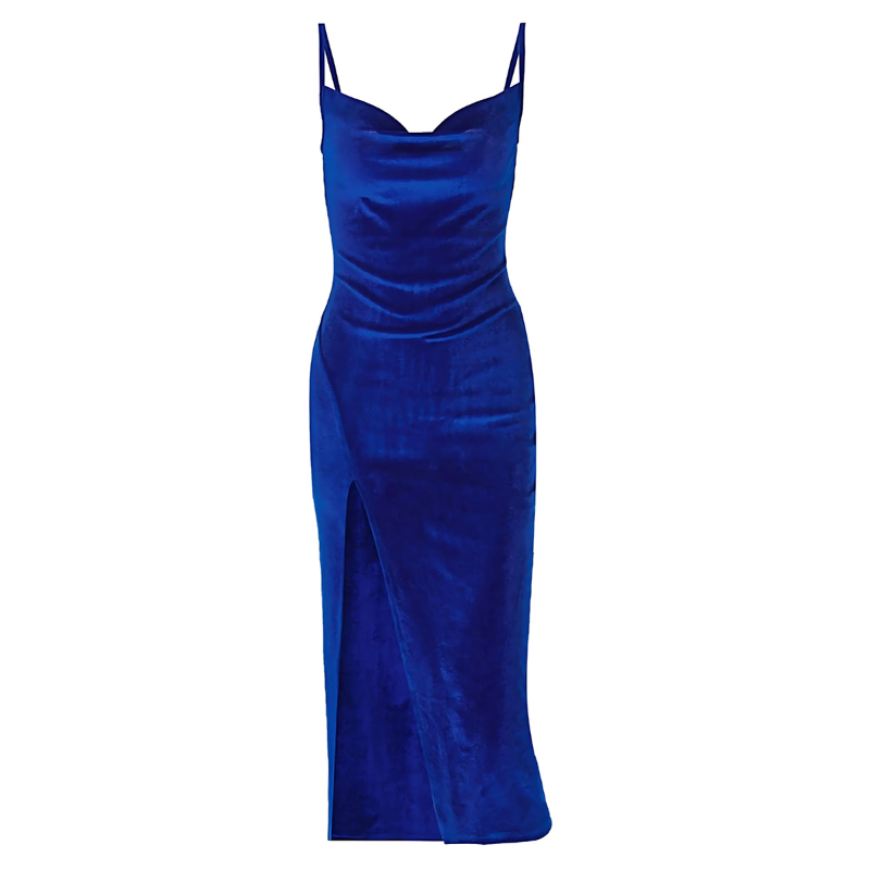 Lila - Vestido Largo de Mujer - Elegante - Terciopelo - Ideal Para Primavera
