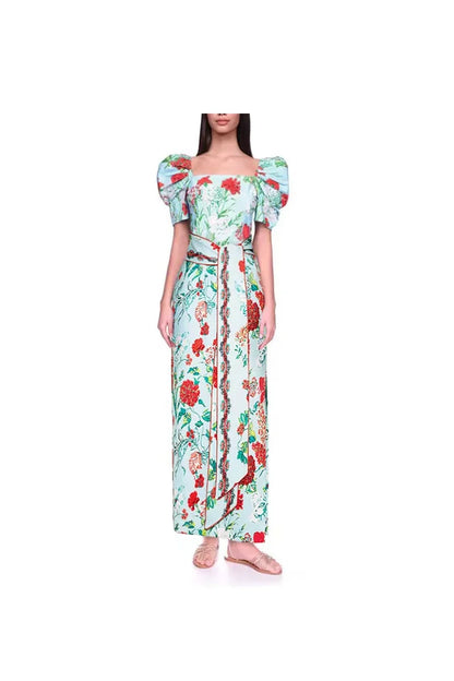 Conjunto de bikini estilo francés con lazo y ribete de encaje