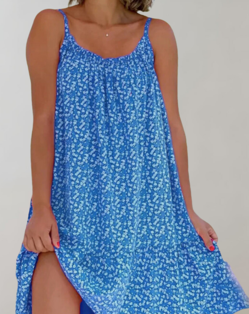 Vestido midi clásico de verano para mujer con estampado | Ideal para verano/primavera