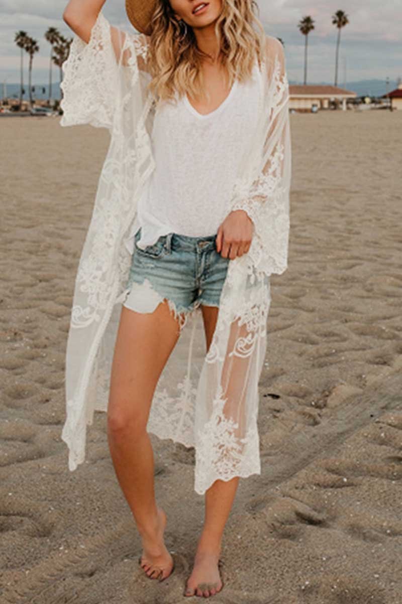 Sheer Shawl Beach Swimwear Cover-up