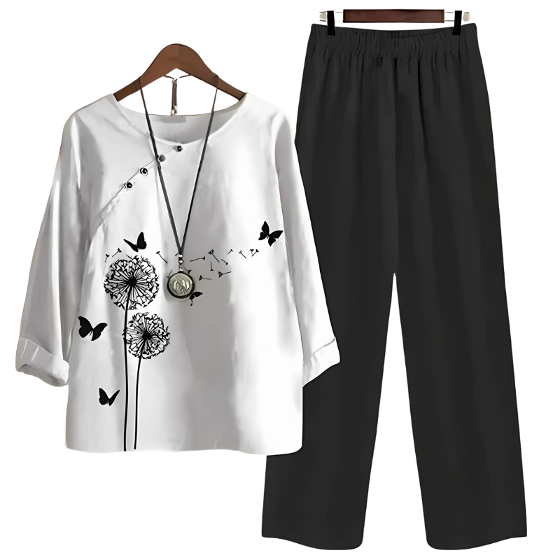 Jemima - Elegante conjunto de dos piezas para mujer | Lino de estilo moderno