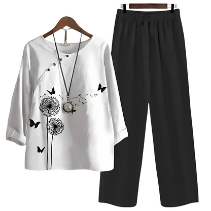 Jemima - Elegante conjunto de dos piezas para mujer | Lino de estilo moderno