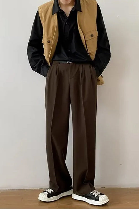 Loose Solid Basic Long Men Pants
