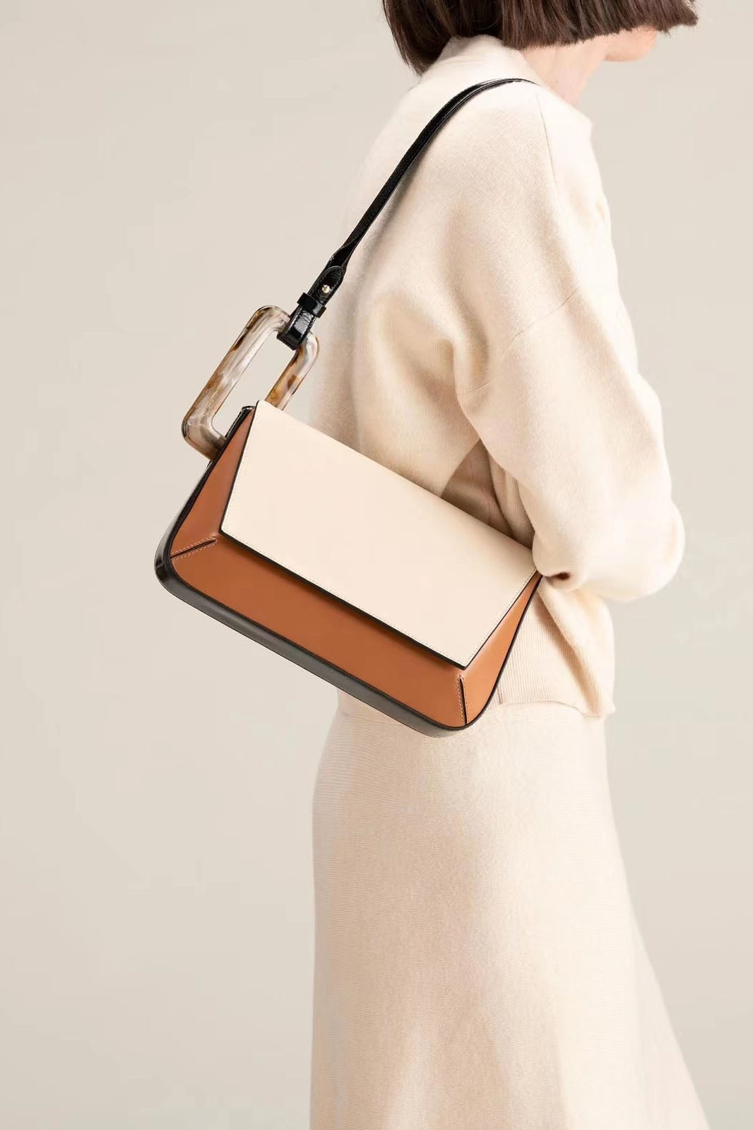 Bolso de patchwork con bloques de colores de moda y estilo lindo