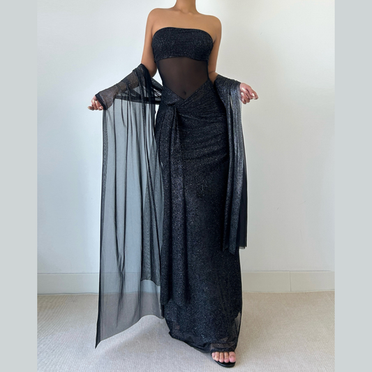 Ruched irregular backless tube maxi dress  | Festival Outfits Women