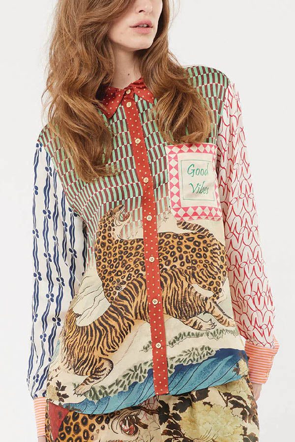 Conjunto casual con estampado de leopardo