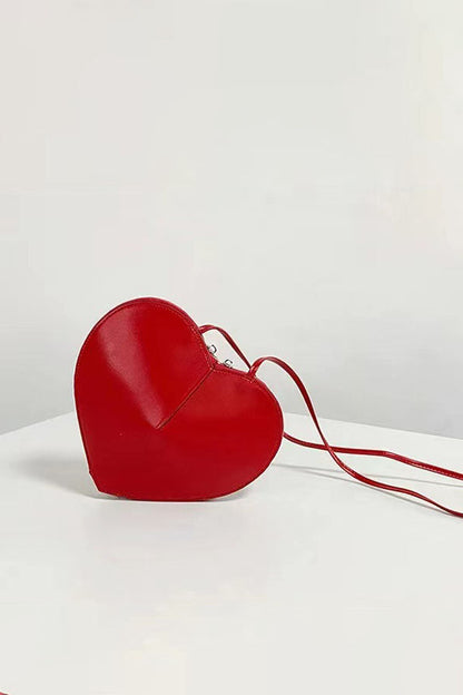 Bolsa para teléfono con forma de corazón, estilo coreano y japonés