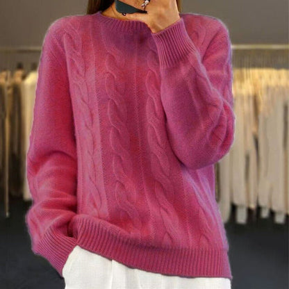 Elegante jersey de punto trenzado para mujer | Ideal para otoño/invierno